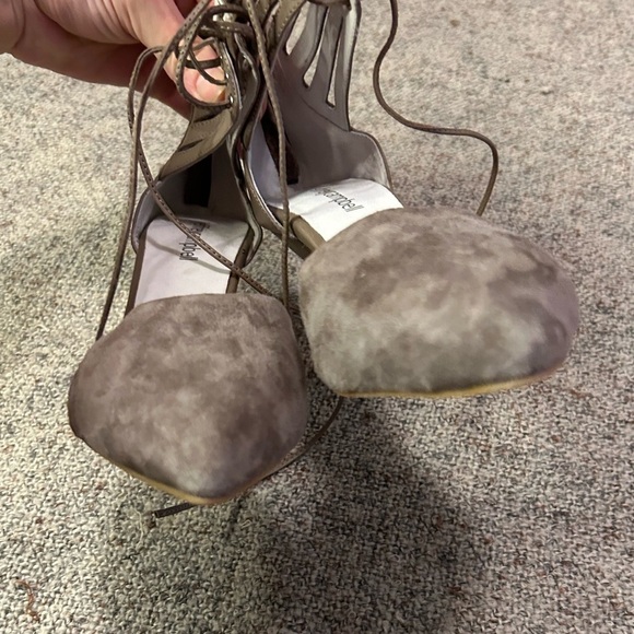 Jeffrey Campbell Picabo Taupe Stiletto Lace Up Heel - Picture 9 of 9